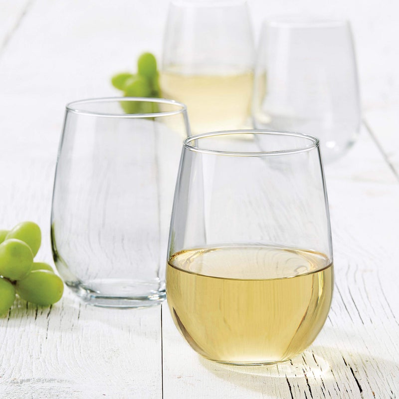 Libbey Vina Stemless White Wine Glasses, Set of 4 - Image 2